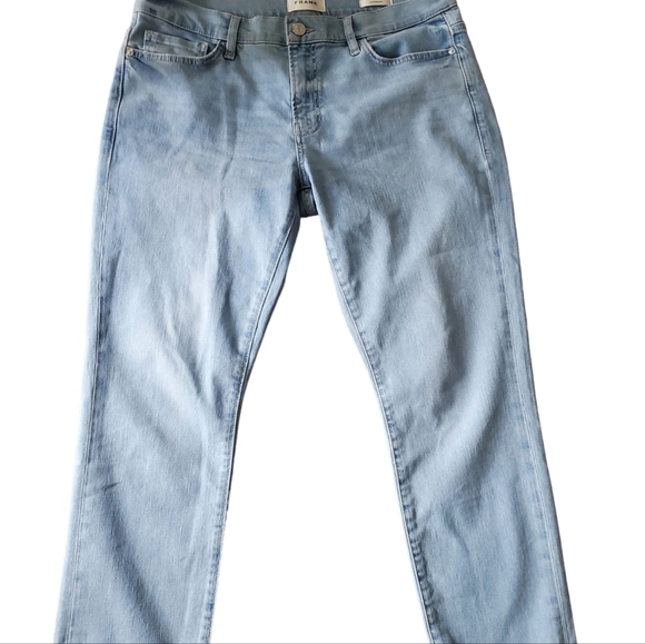 FRAME LE GARCON BOYFRIEND ZIP UP WOMANS JEANS, SIZE 30 - Picture 2 of 7